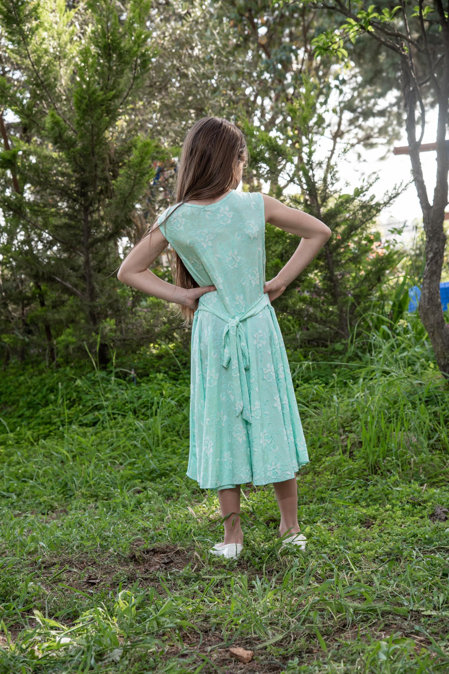 פטרול | שמלות לילדות - שמלות טריקו - סרפן זהבית