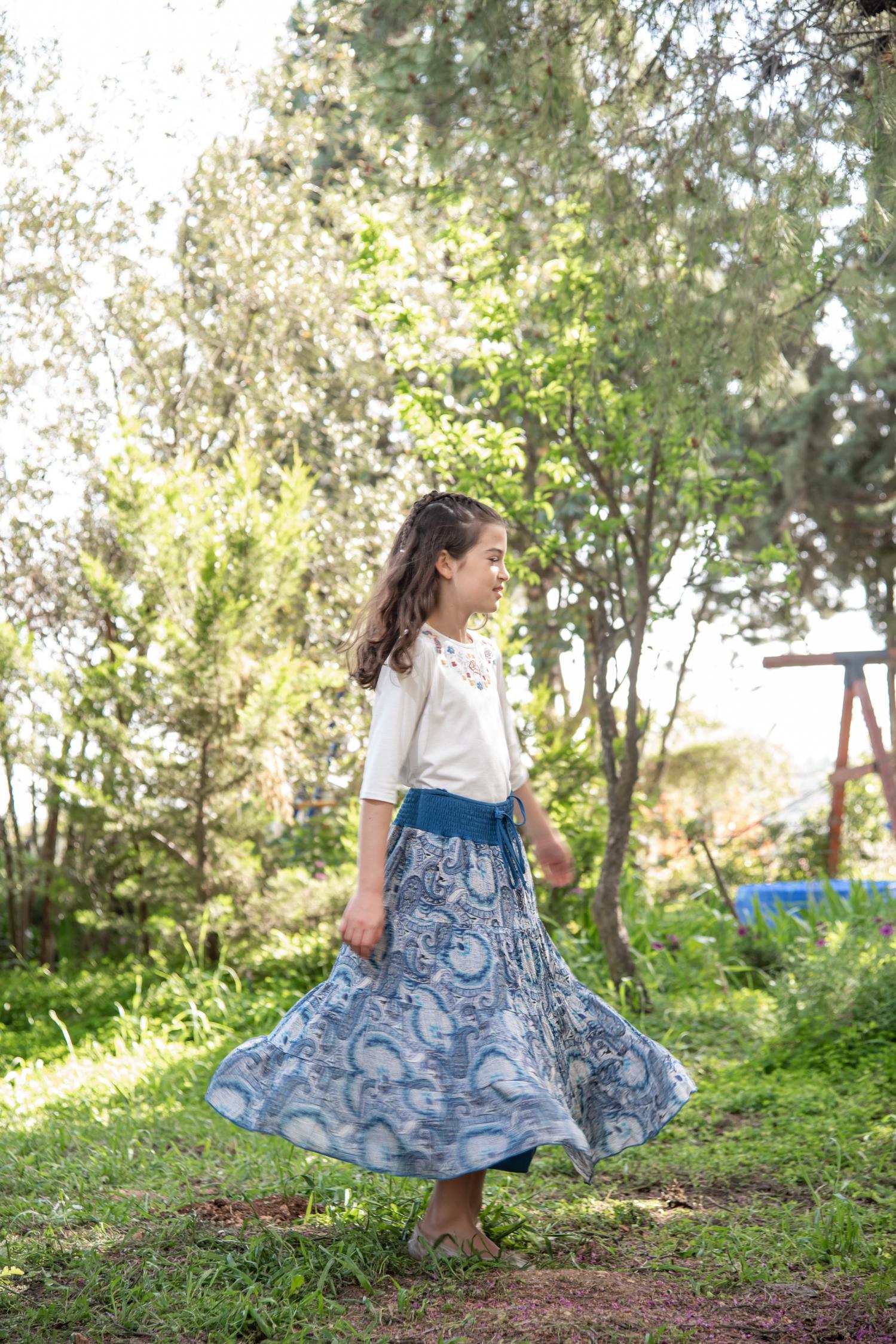פטרול | בגדי ילדות - חצאית מור מקסי