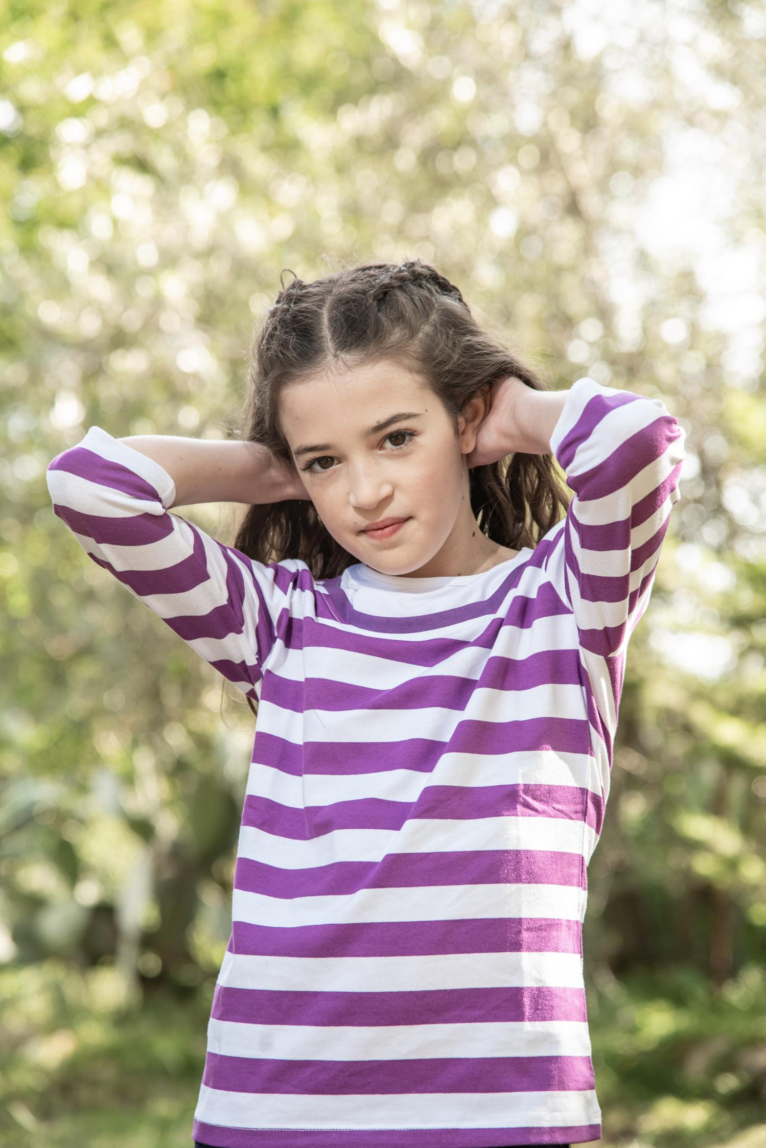 פטרול | בגדי ילדות - חולצות לילדות - חולצת סיגלית