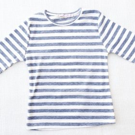 חולצת נופך אפור-לבן