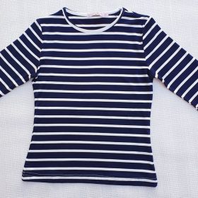 חולצת ניאון כחול לבן