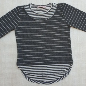 חולצת דליה אפור לבן