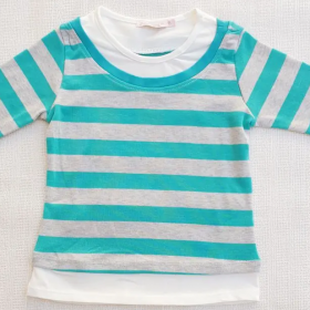 חולצת אדוה טורקיז אפור