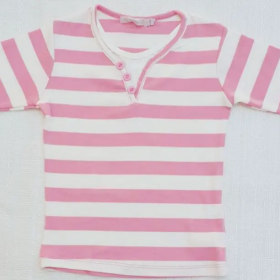 חולצת יהלי ורוד לבן