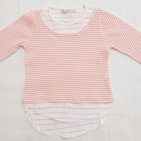 חולצת דליה לבן אפרסק