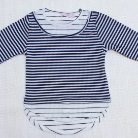 חולצת דליה לבן כחול