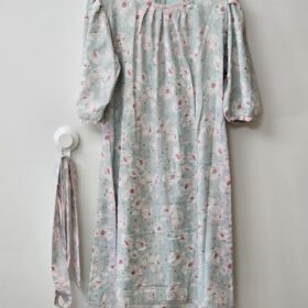 שמלת אפריל מנטה פרחים גדולים