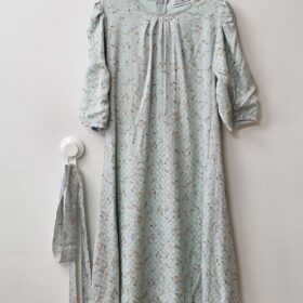 שמלת אפריל מנטה פרחים קטנים